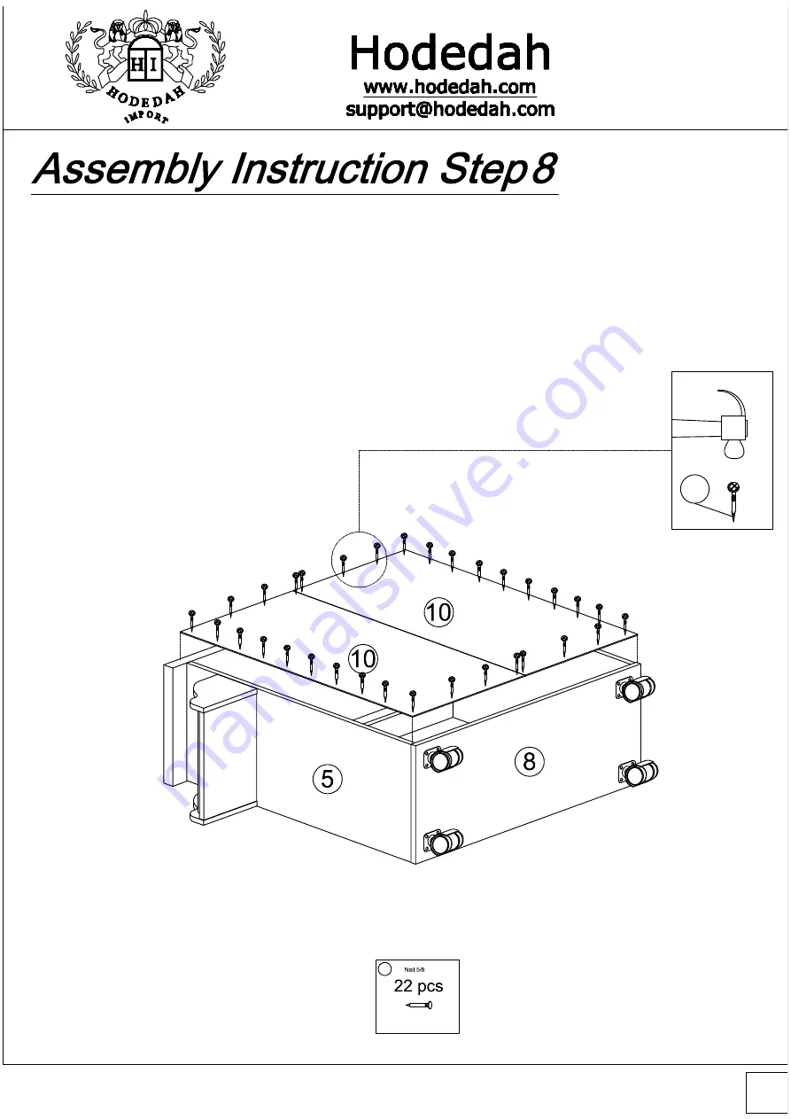 Hodedah HI K78 Assembly Instructions Manual Download Page 16