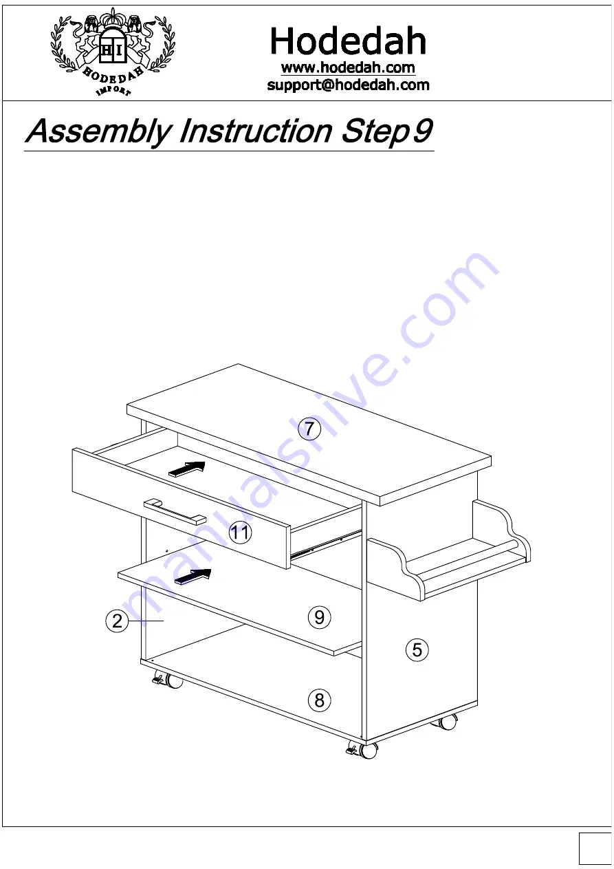 Hodedah HI K78 Assembly Instructions Manual Download Page 17