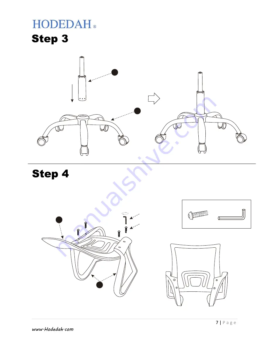 Hodedah HI2007-Z Assembly Instructions Manual Download Page 7