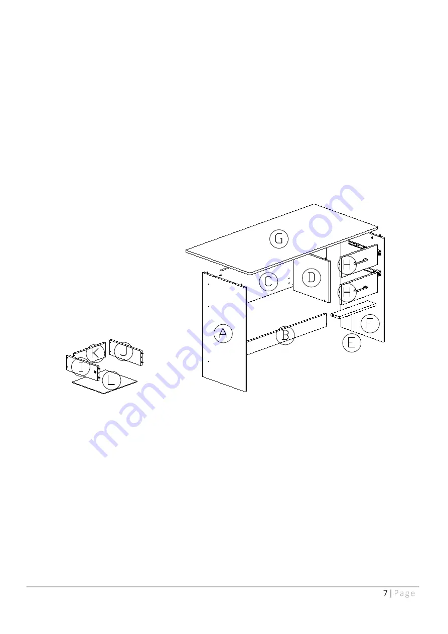 Hodedah HI425-G Assembly Instructions Manual Download Page 7