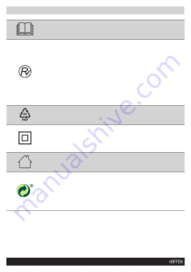 HOFFEN 183/20 Instruction Manual Download Page 16