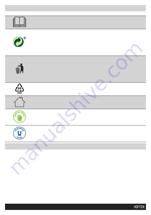 HOFFEN 245/20 Instruction Manual Download Page 8