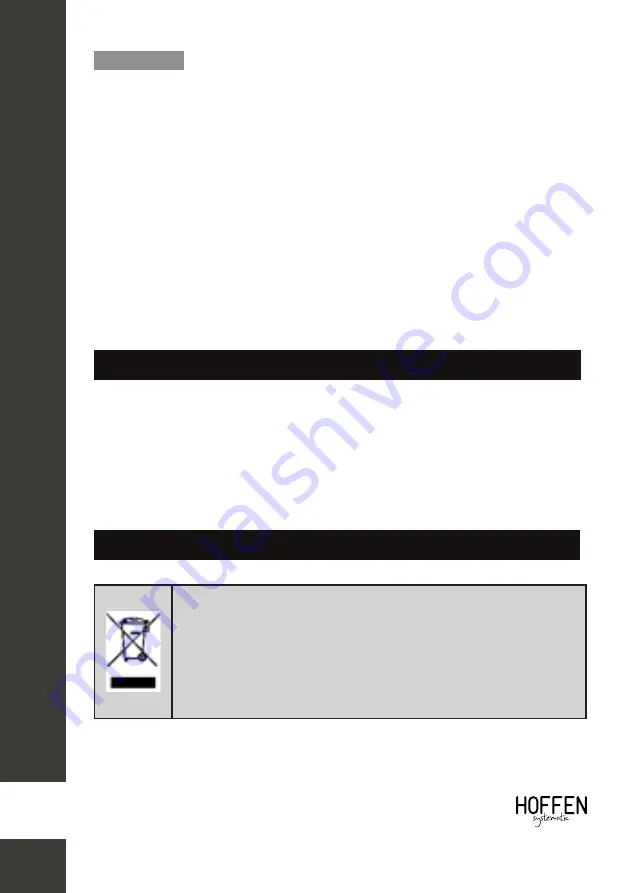 HOFFEN A800WJ-H060 Instruction Manual Download Page 20