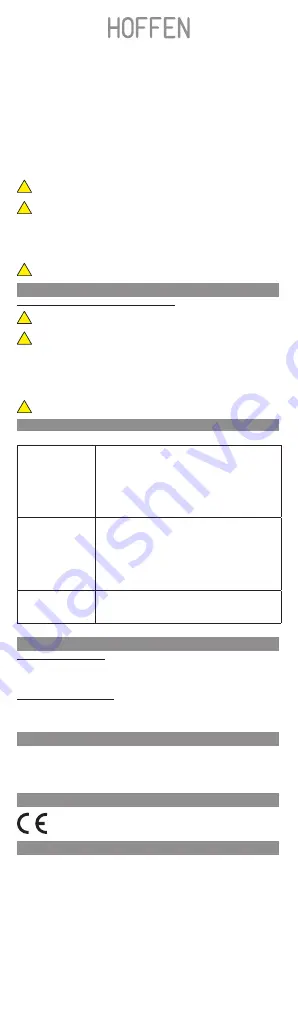 HOFFEN AL-1092 Quick Start Manual Download Page 6