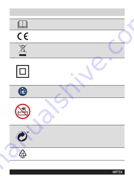 HOFFEN HC-0083 Instruction Manual Download Page 22