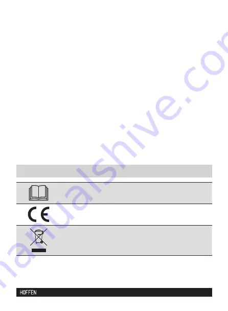 HOFFEN HC-1029 Instruction Manual Download Page 21