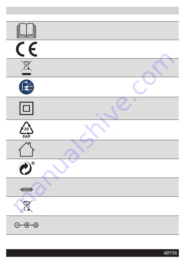 HOFFEN SRVC-9003 Instruction Manual Download Page 8