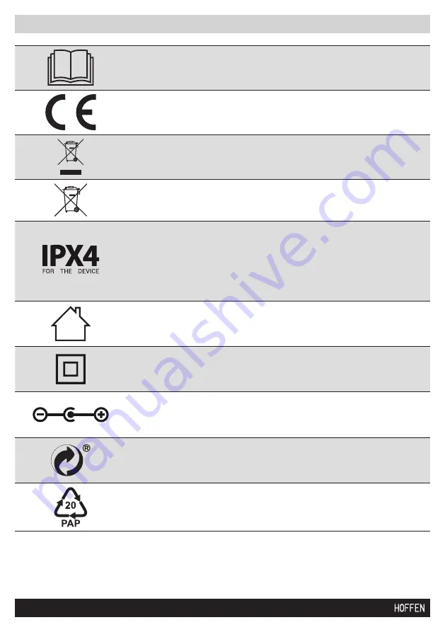 HOFFEN WC-0135 Instruction Manual Download Page 22