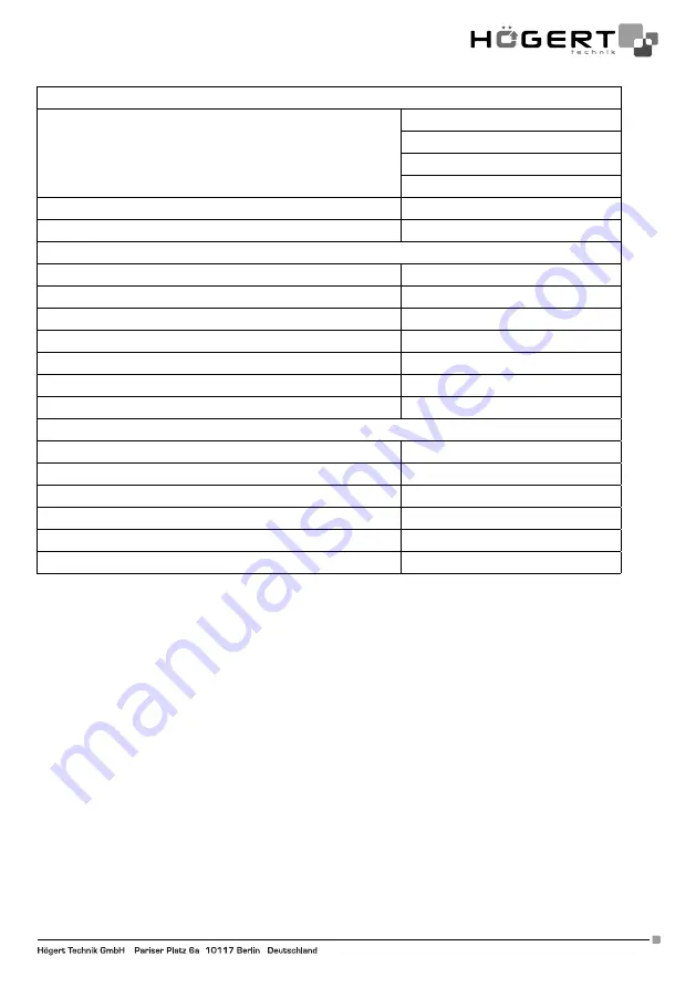 HOGERT HT4M342 User Manual Download Page 3