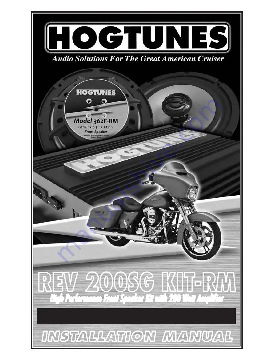 Hogtunes REV 200SG KIT-RM Скачать руководство пользователя страница 1