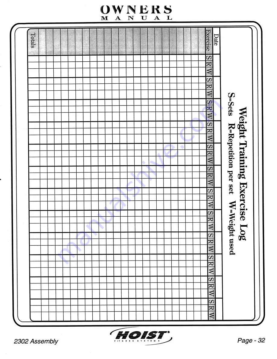 Hoist Fitness CL2302 Owner'S Manual Download Page 33