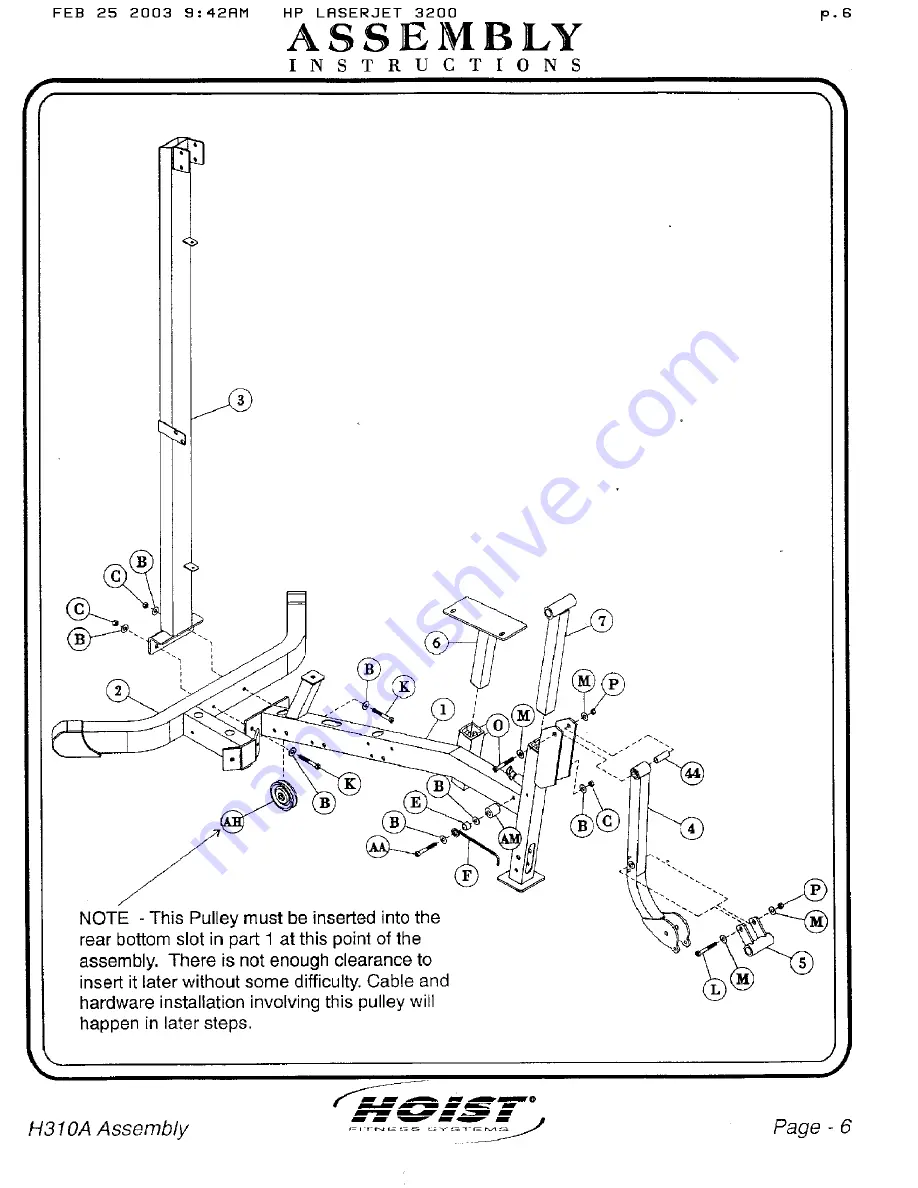 Hoist Fitness H310A Скачать руководство пользователя страница 6