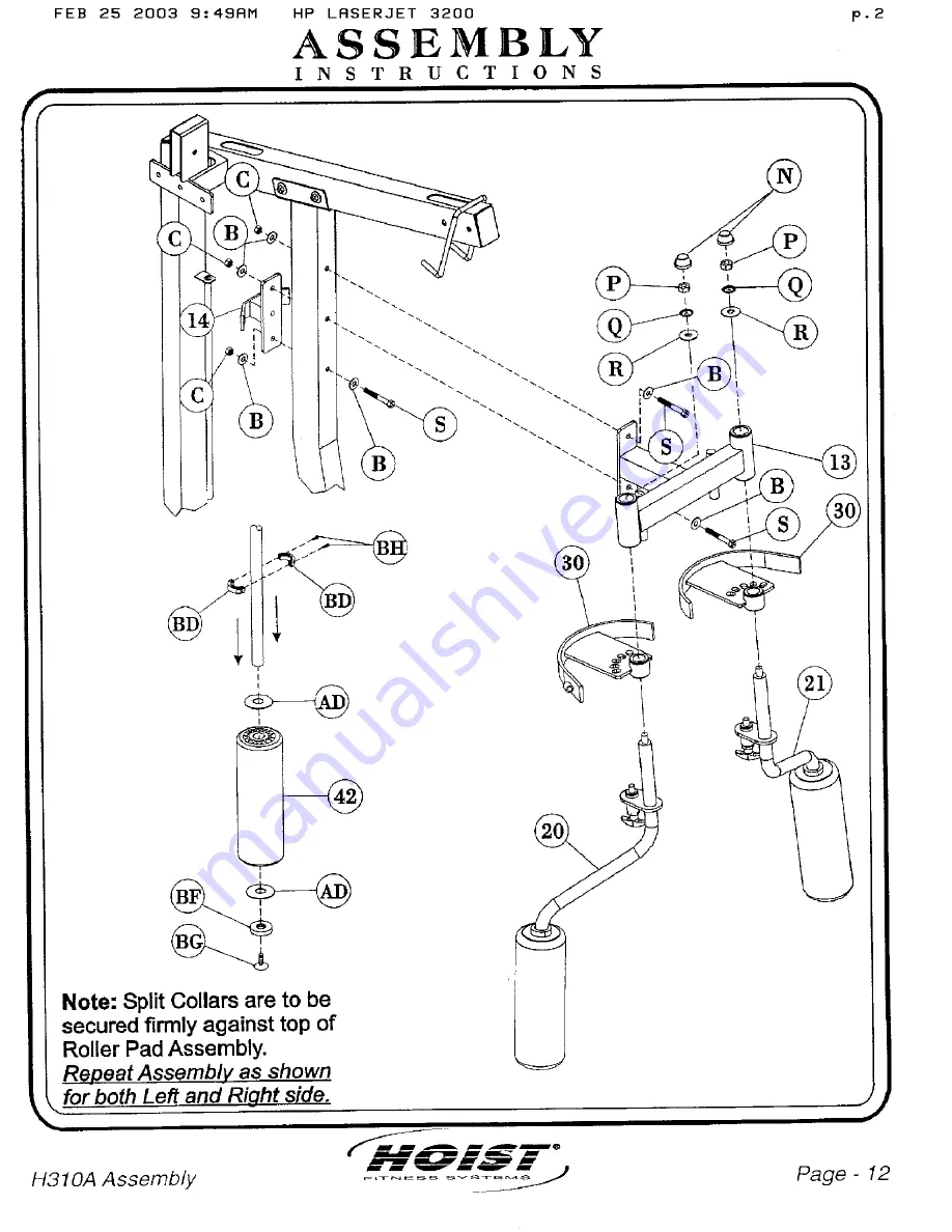 Hoist Fitness H310A Скачать руководство пользователя страница 12