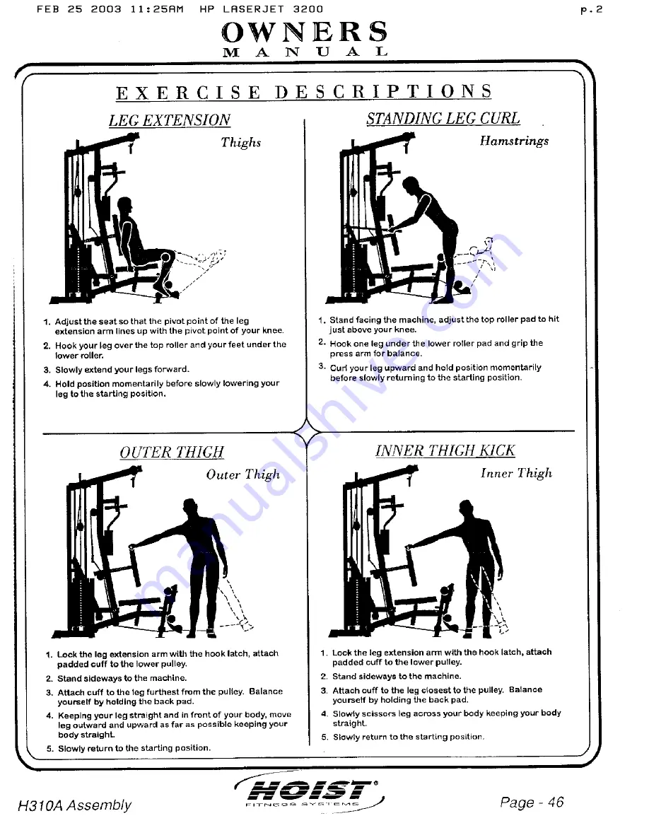 Hoist Fitness H310A Скачать руководство пользователя страница 41