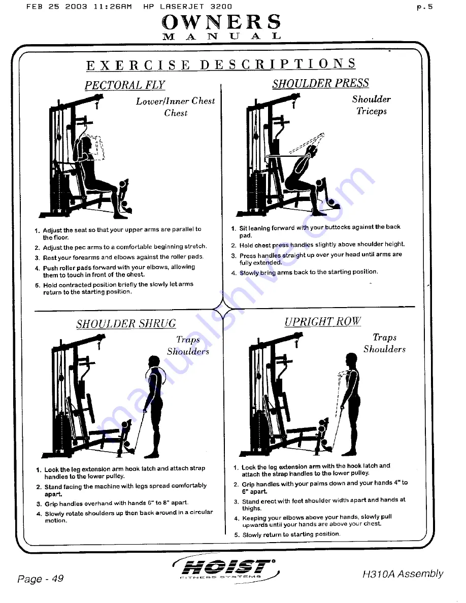 Hoist Fitness H310A Скачать руководство пользователя страница 44