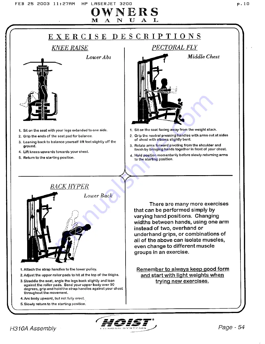 Hoist Fitness H310A Скачать руководство пользователя страница 49