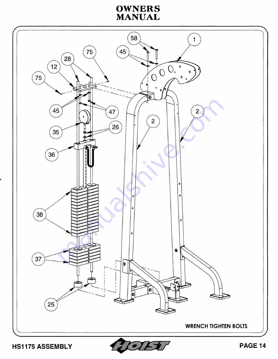 Hoist Fitness HI-LO PULLEY HS1175 Скачать руководство пользователя страница 15