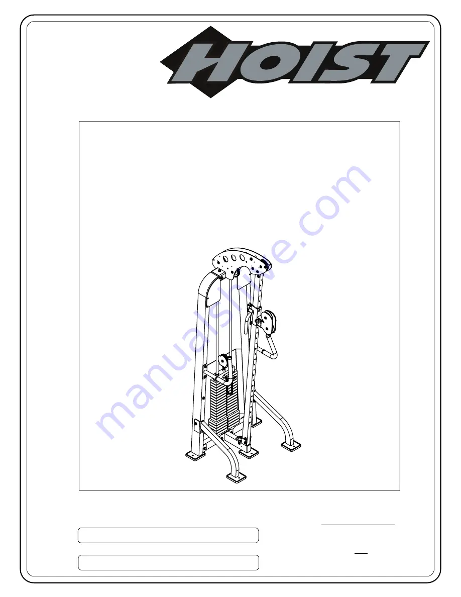 Hoist Fitness HI-LO PULLEY HS1175 Owner'S Manual Download Page 50