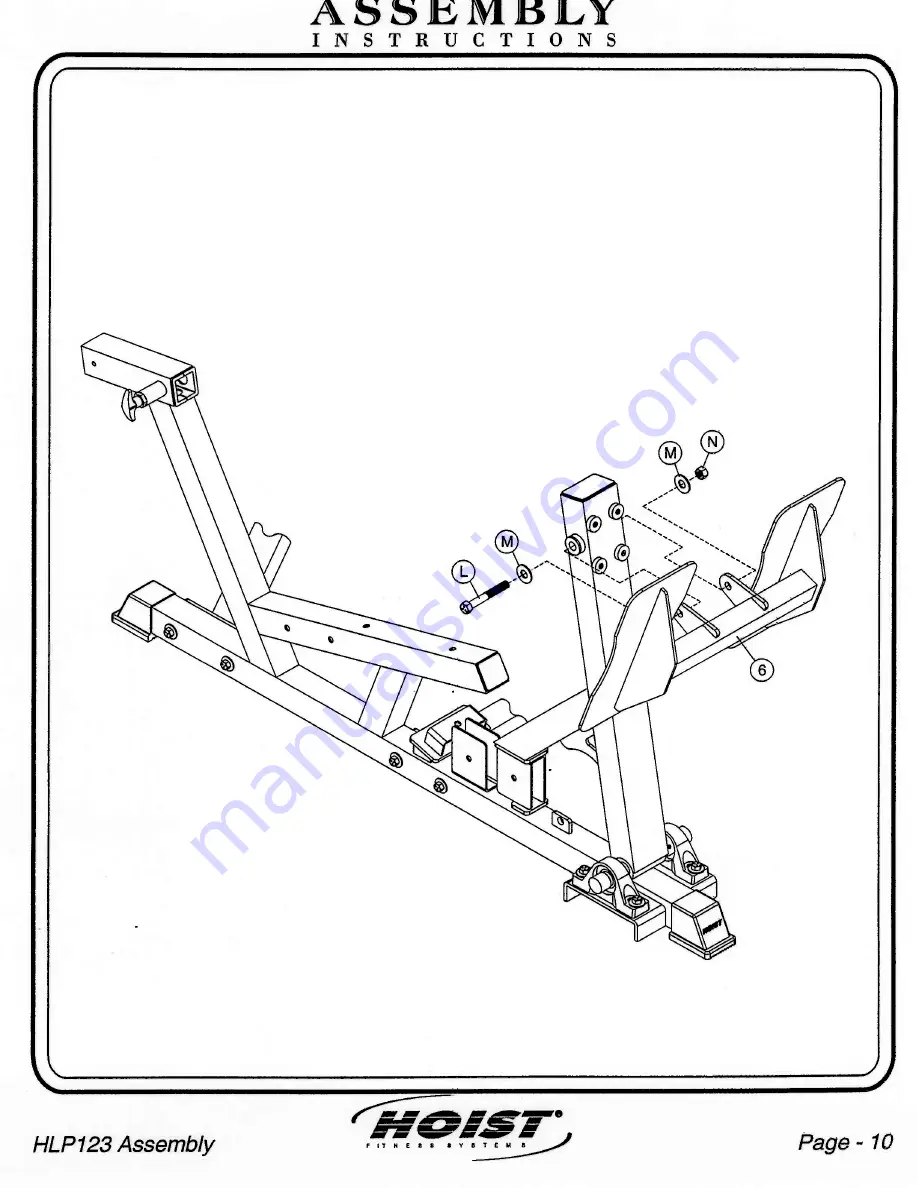 Hoist Fitness HLP123 Скачать руководство пользователя страница 10