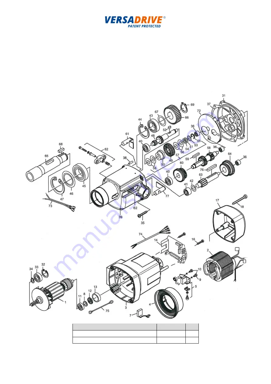 Holemaker Technology VERSADRIVE V125T Скачать руководство пользователя страница 42