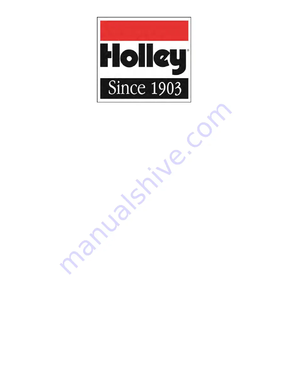 Holley 502-3 Installation & Adjustment Instructions Download Page 4