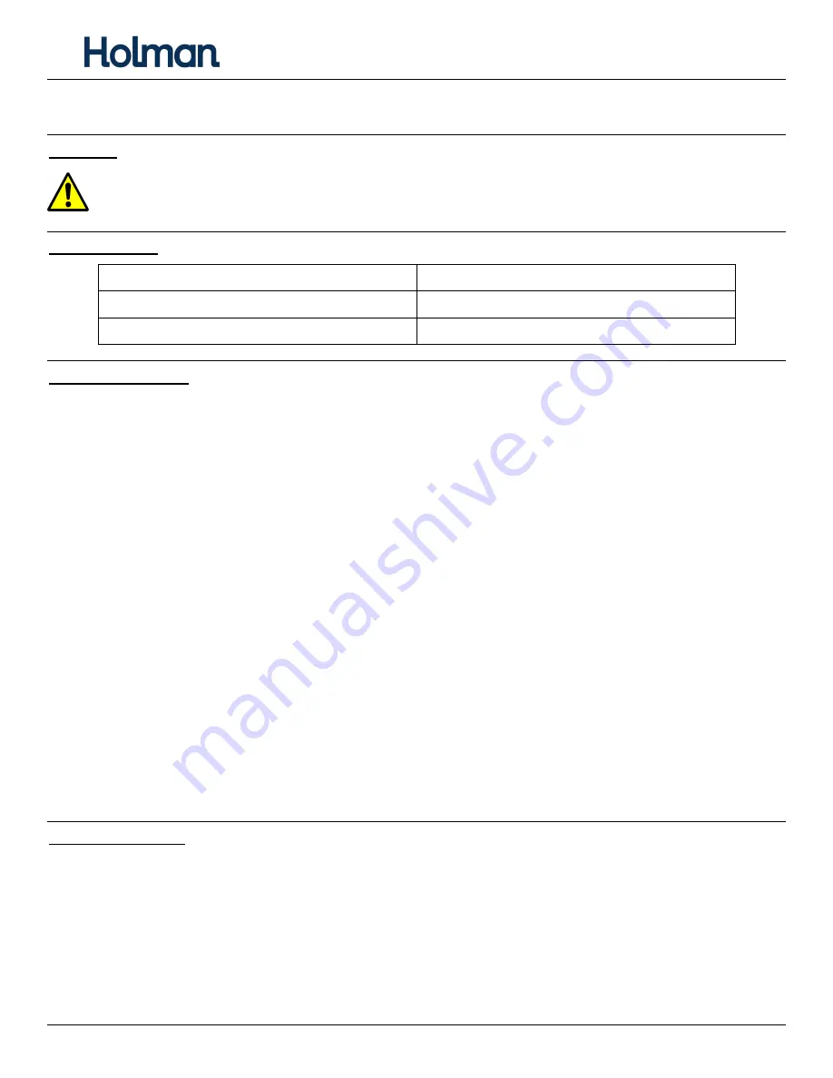 Holman 4A80L Installation Manual Download Page 2