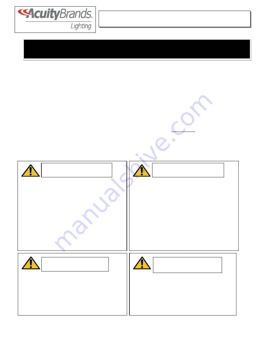 HOLOPHANE Phuzion PHZL Installation And Maintenance Manual Download Page 1