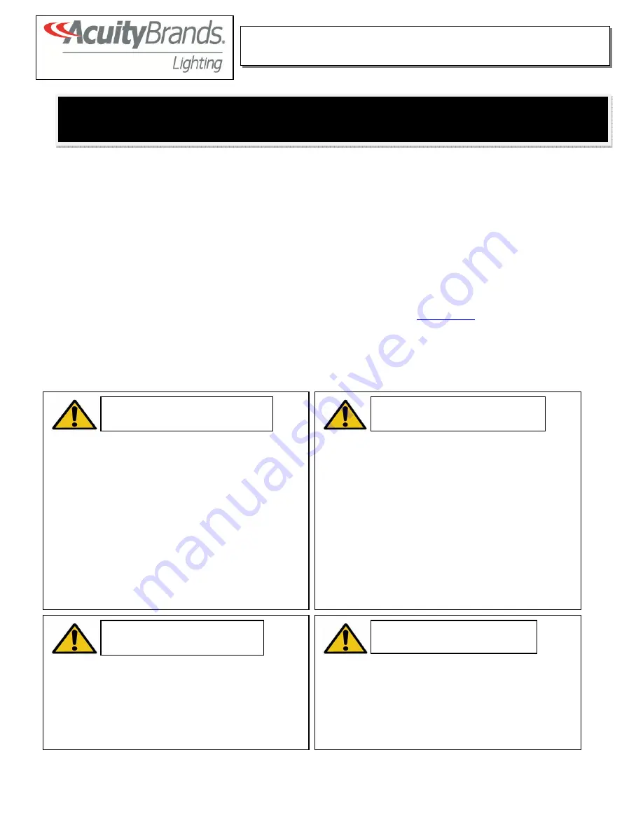 HOLOPHANE Predator LED Flood Medium Installation And Maintenance Manual Download Page 1