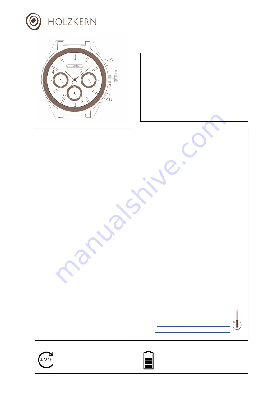 HOLZKERN Surmount Series Quick Start Manual Download Page 1