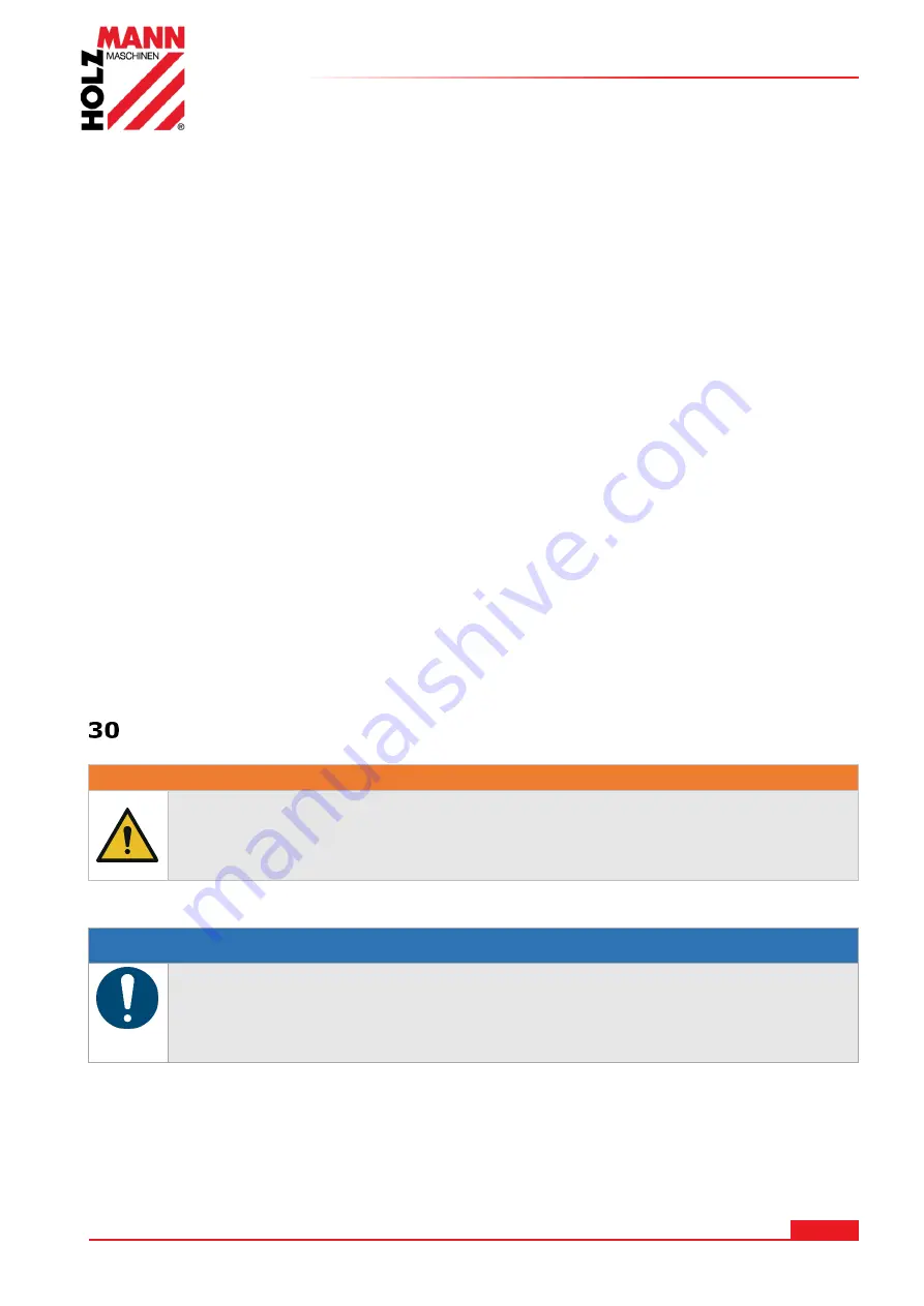 HOLZMANN MASCHINEN DSM200DS Operating Manual Download Page 47