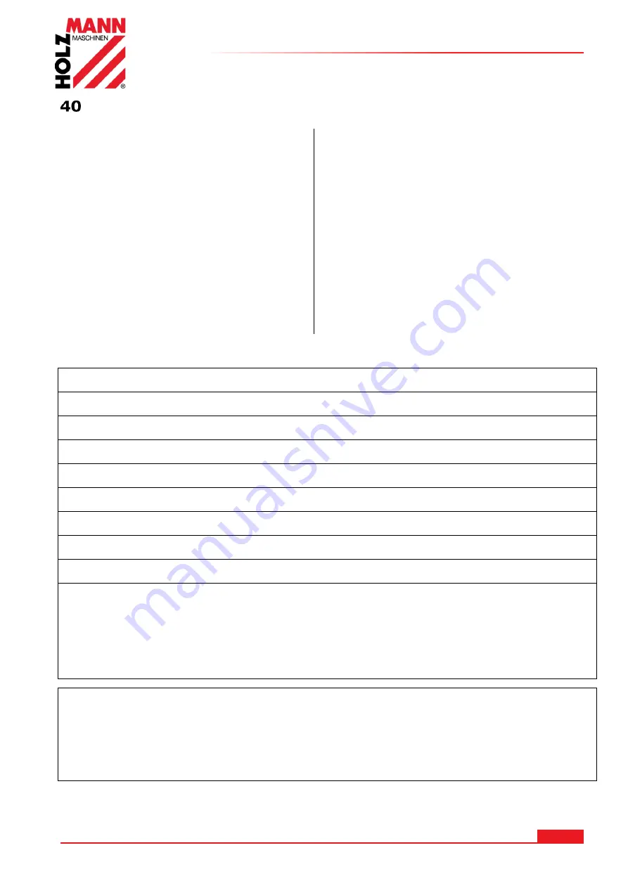 HOLZMANN MASCHINEN DSM200DS Operating Manual Download Page 61