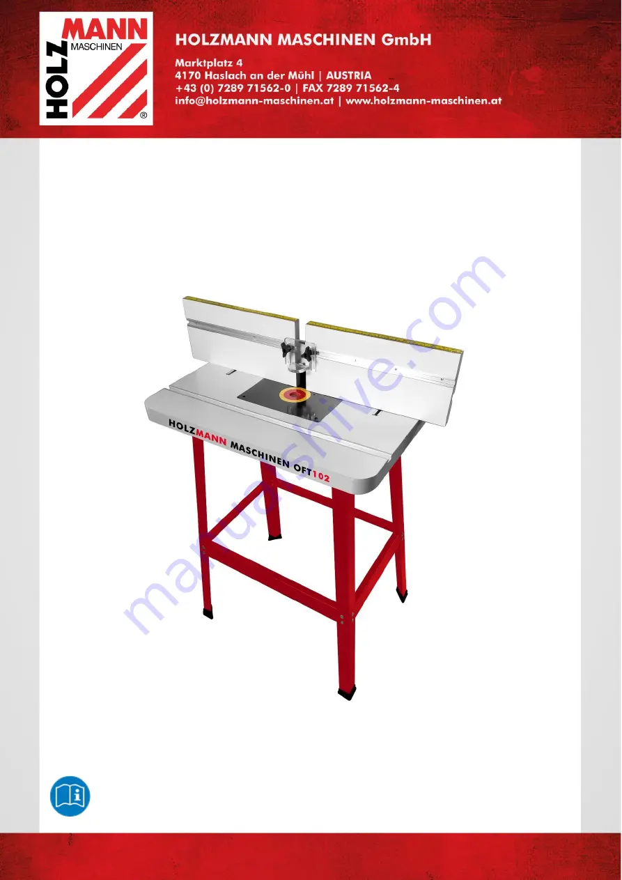 HOLZMANN MASCHINEN OFT 102 Скачать руководство пользователя страница 1