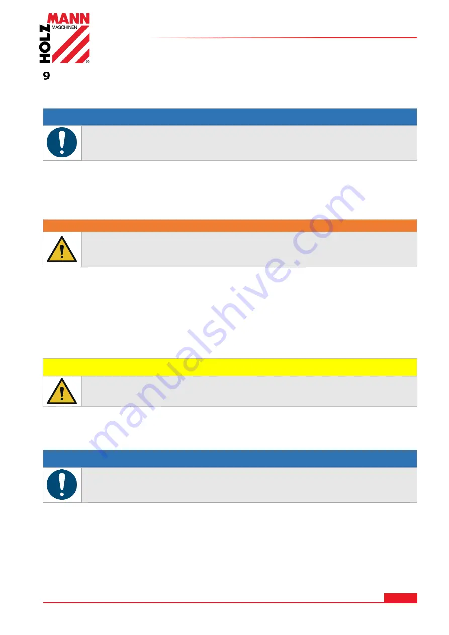 HOLZMANN MASCHINEN TFM610V Operating Manual Download Page 19