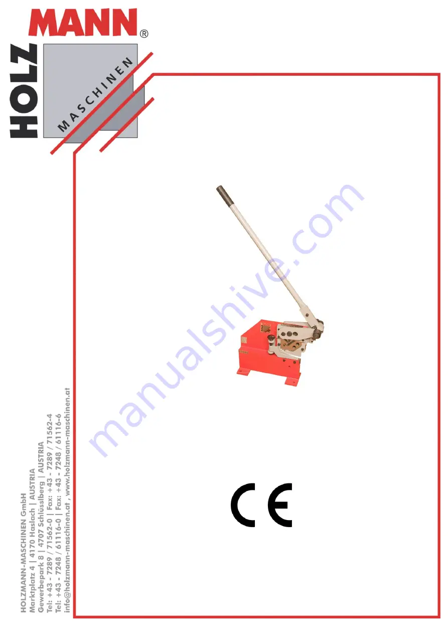 Holzmann PSS22 User Manual Download Page 1