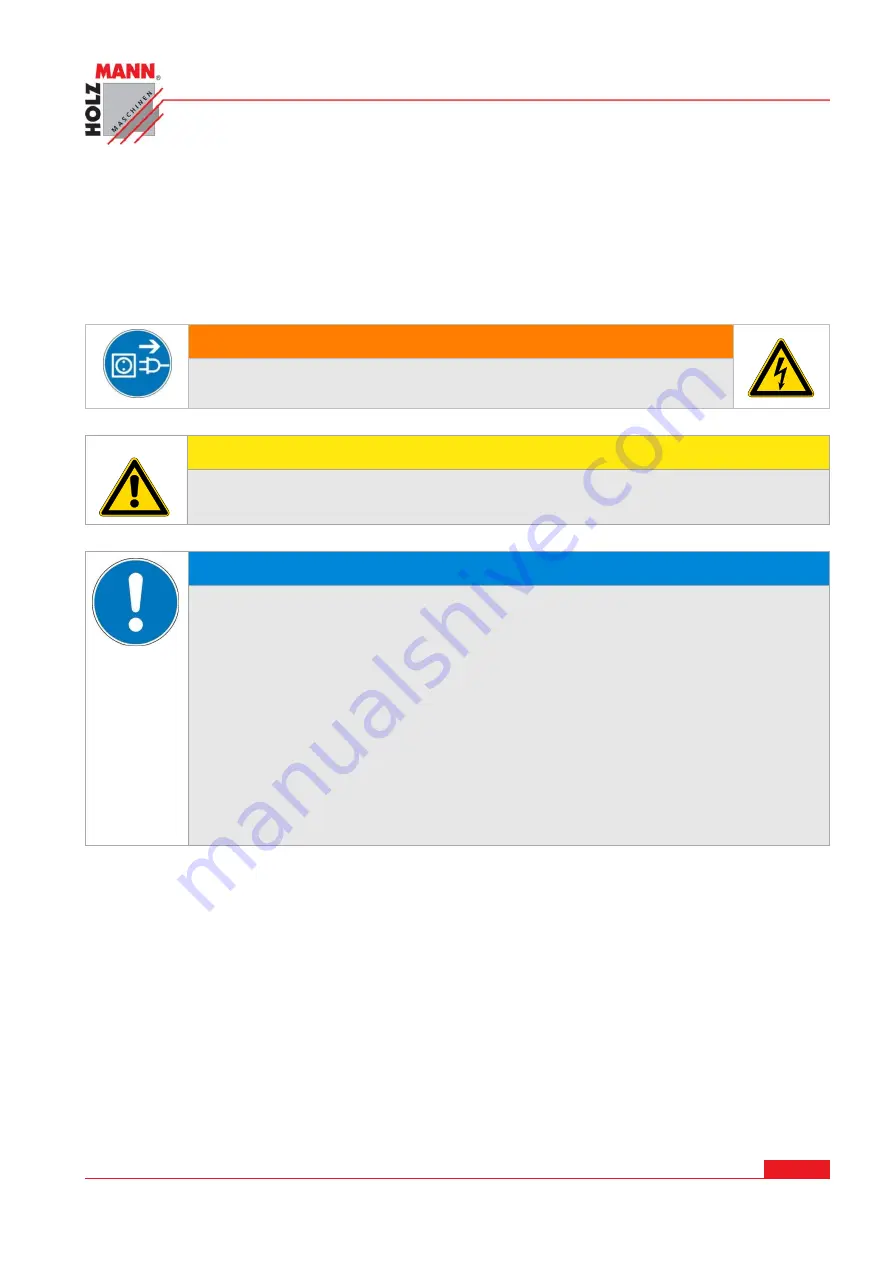 Holzmann SB2516H User Manual Download Page 18