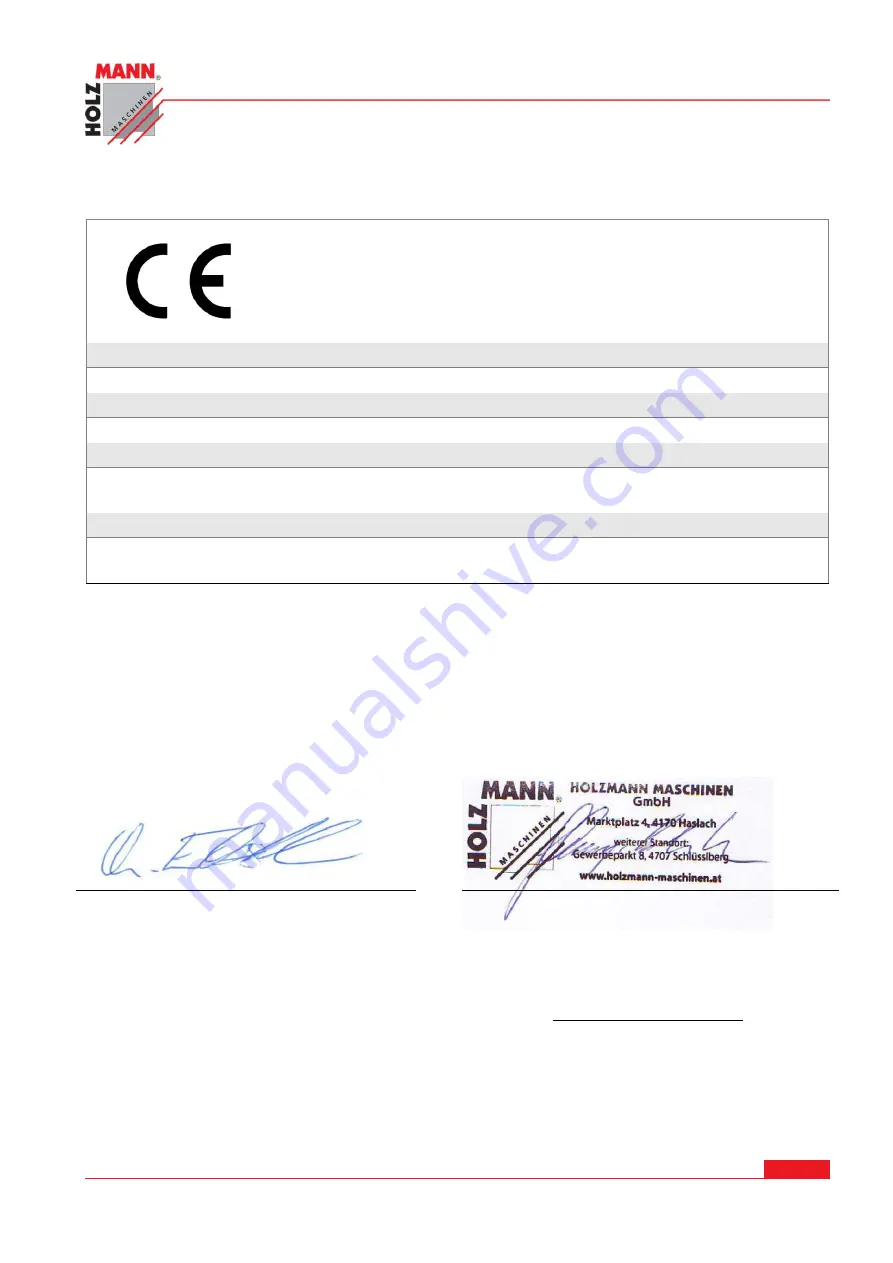 Holzmann SB2516H User Manual Download Page 48