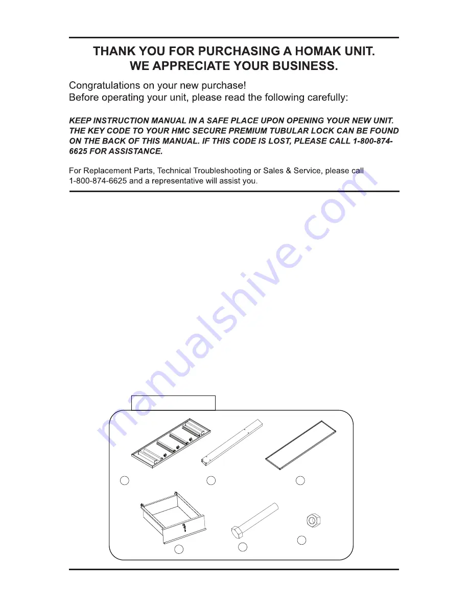 Homak GW00550150 Owner'S And Operator'S Manual Download Page 2