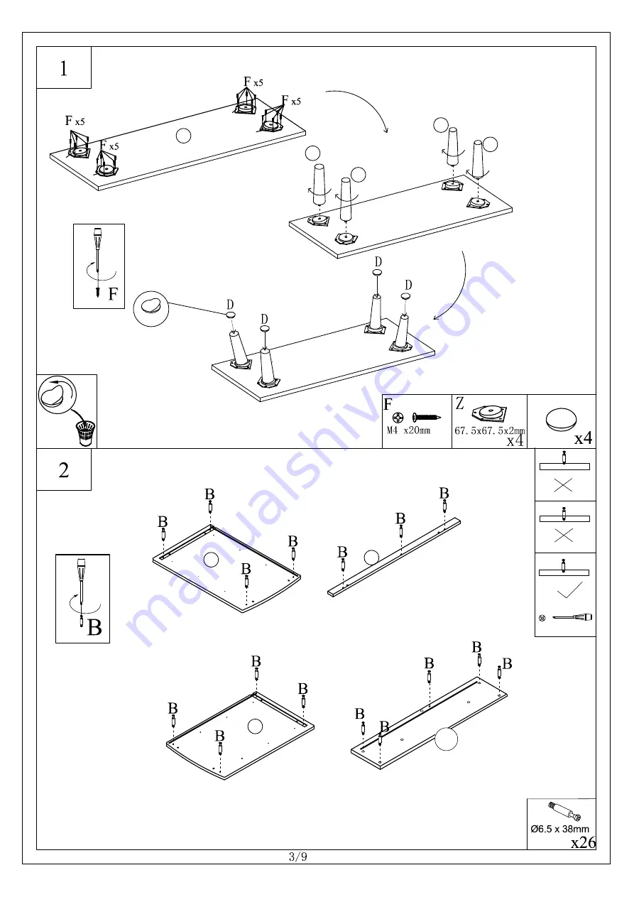 HOMCOM 311-027 Assembly Instruction Manual Download Page 3