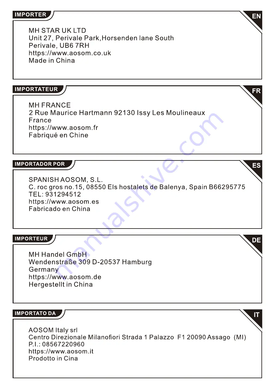 HOMCOM 311-029 Assembly Instruction Manual Download Page 14