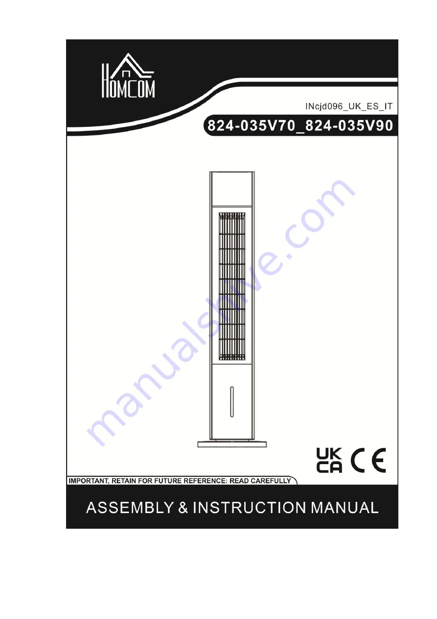 HOMCOM 824-035V70 Assembly & Instruction Manual Download Page 1