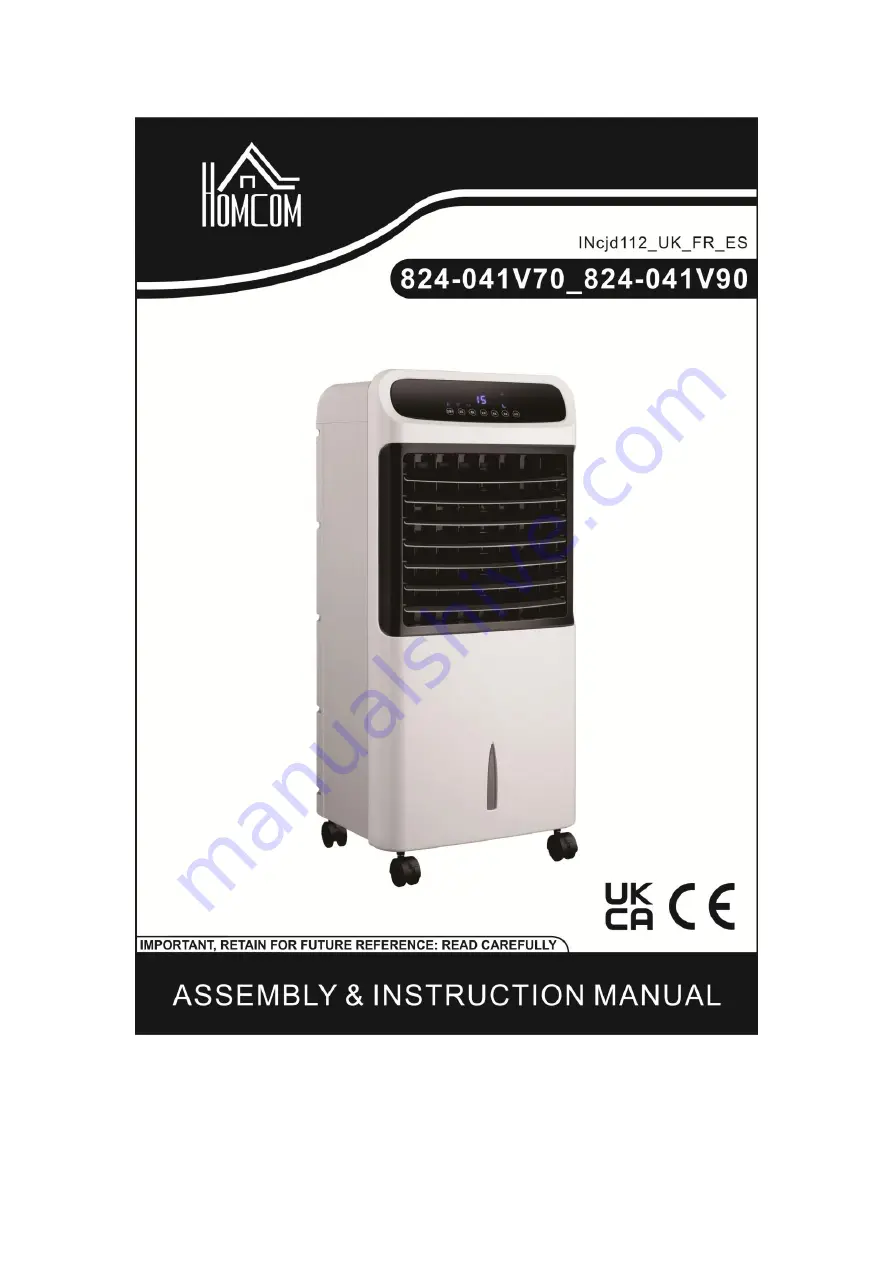 HOMCOM 824-041V70 Assembly & Instruction Manual Download Page 1