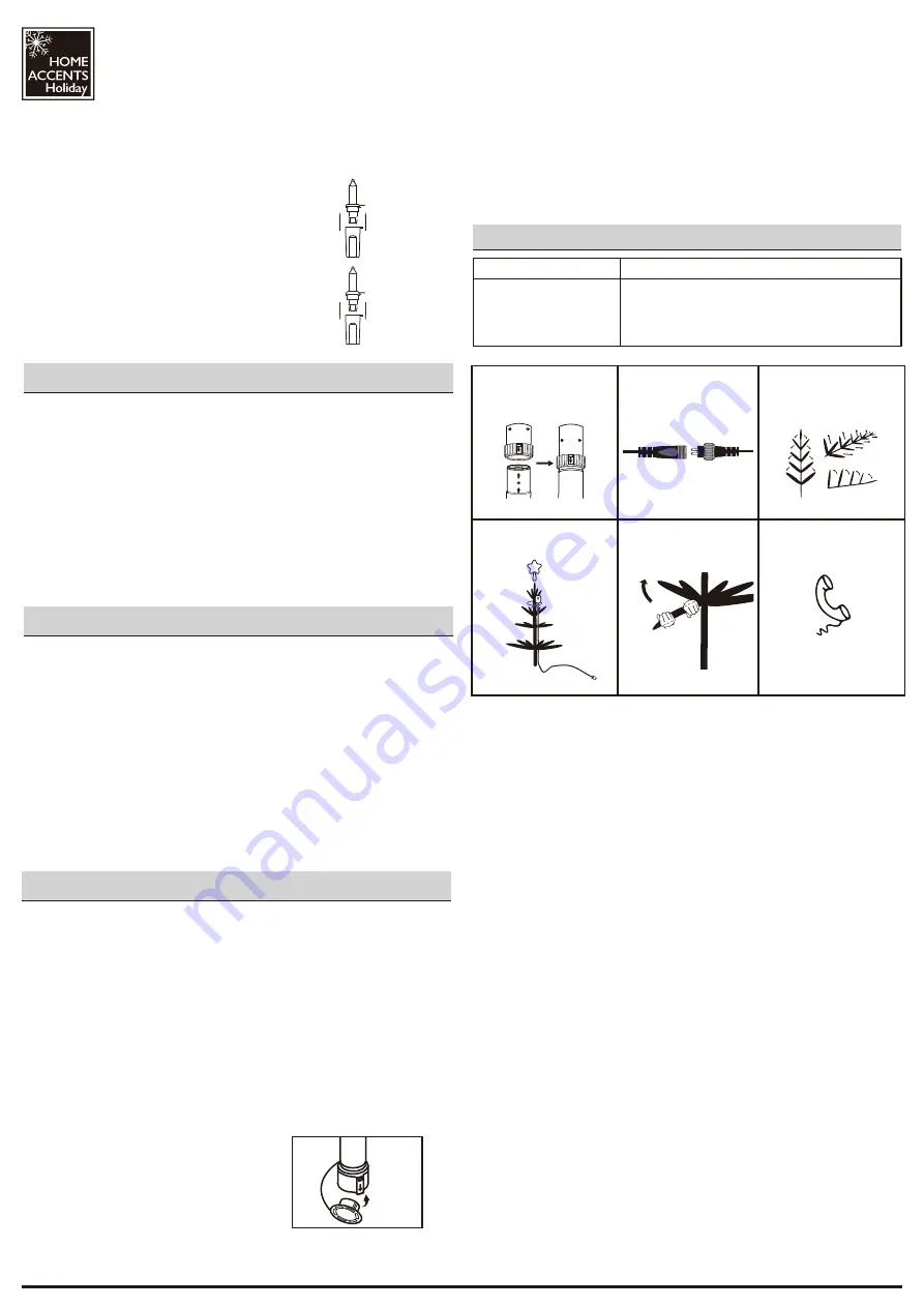 Home Accents Holiday TG90M5311L05 Manual Download Page 2