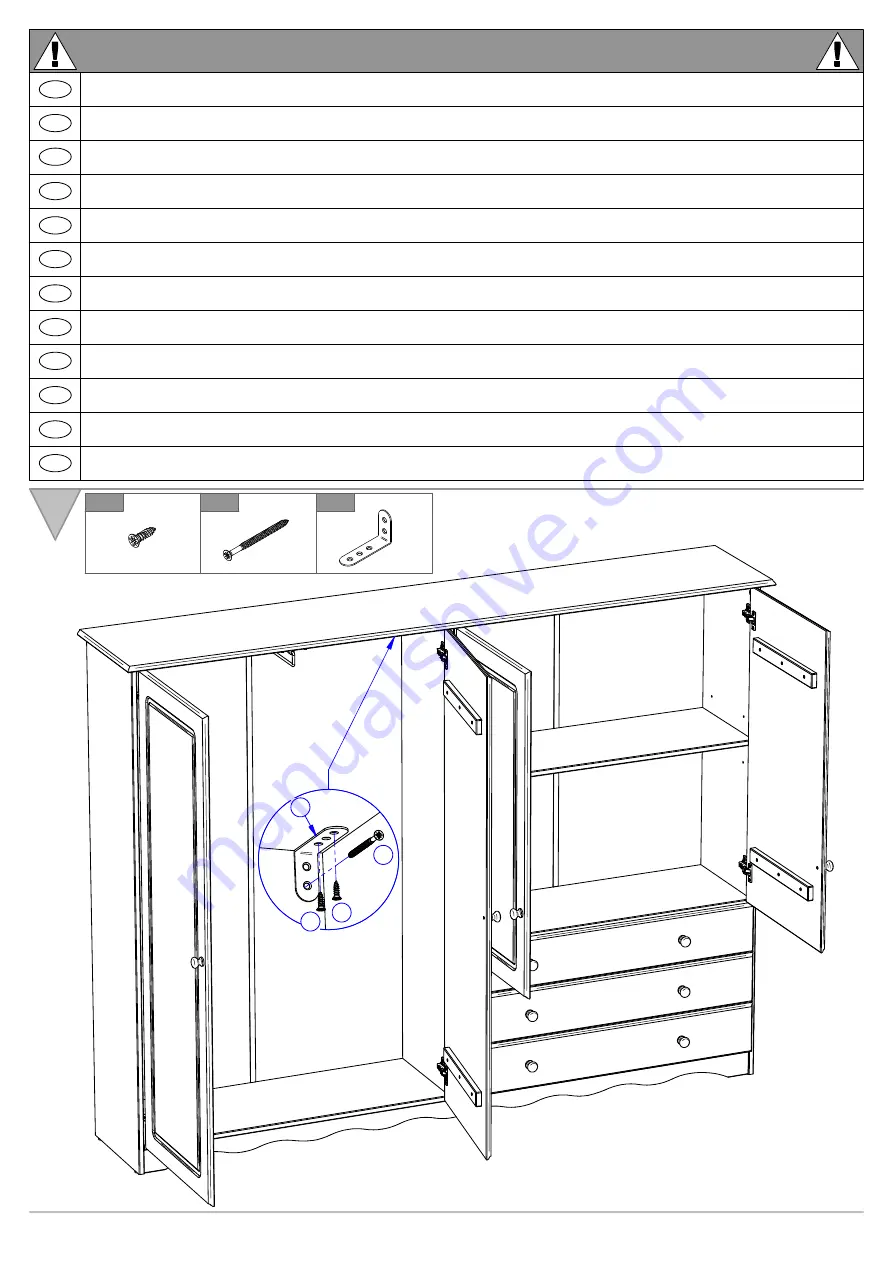 Home affaire Florenz 3812 Assembly Instructions Manual Download Page 8