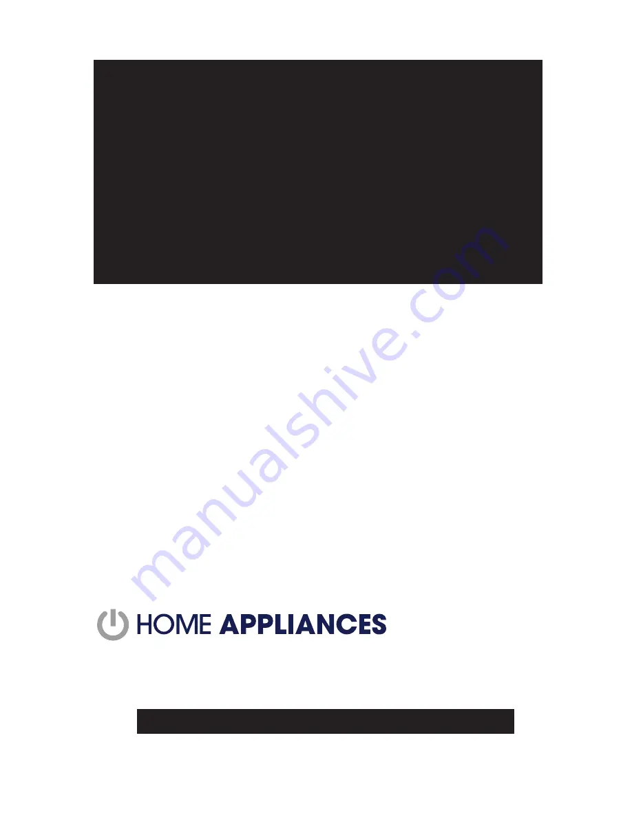 Home appliances CP9BLB Installation And Operation Manual Download Page 1