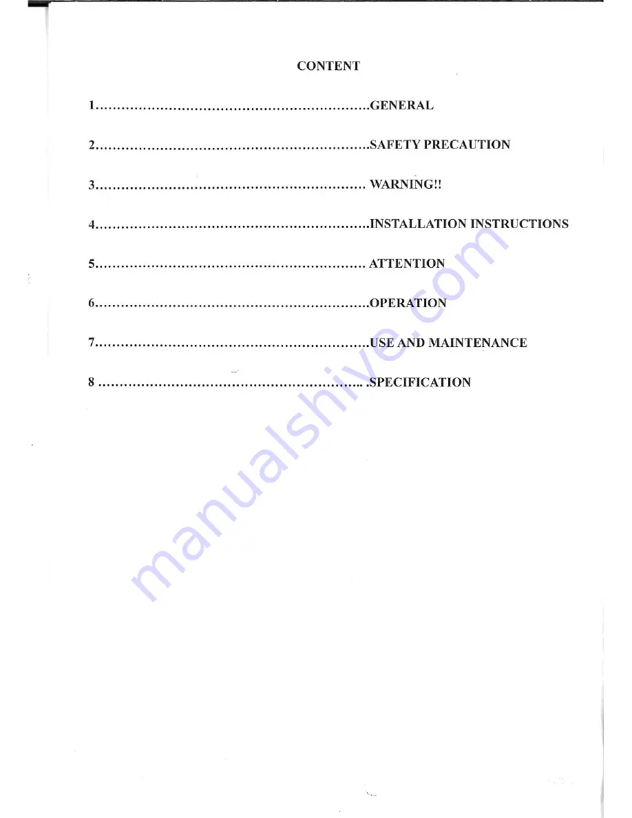 Home appliances RS6S Installation And Operation Manual Download Page 2