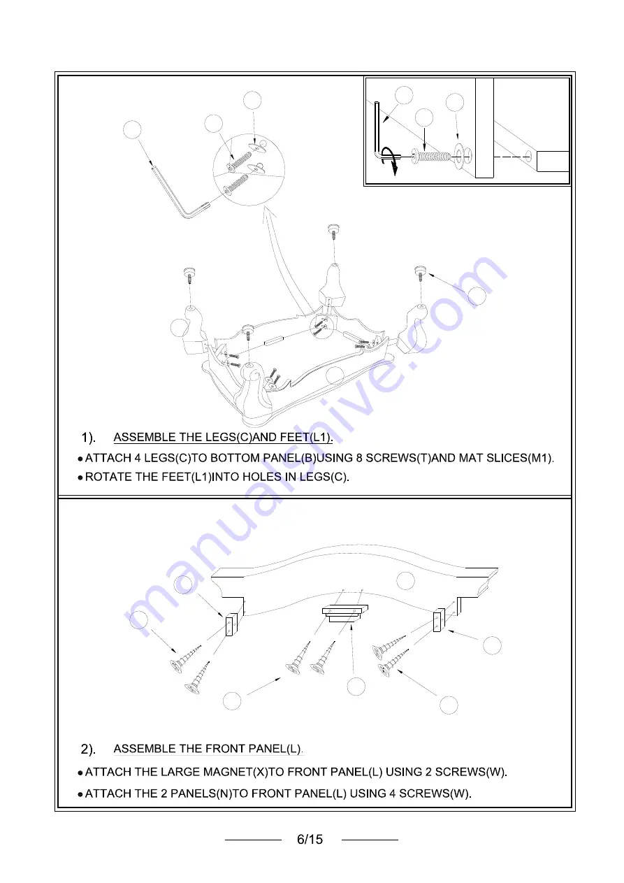 Home Decorators Collection BF-24687 Assembly Instructions Manual Download Page 6