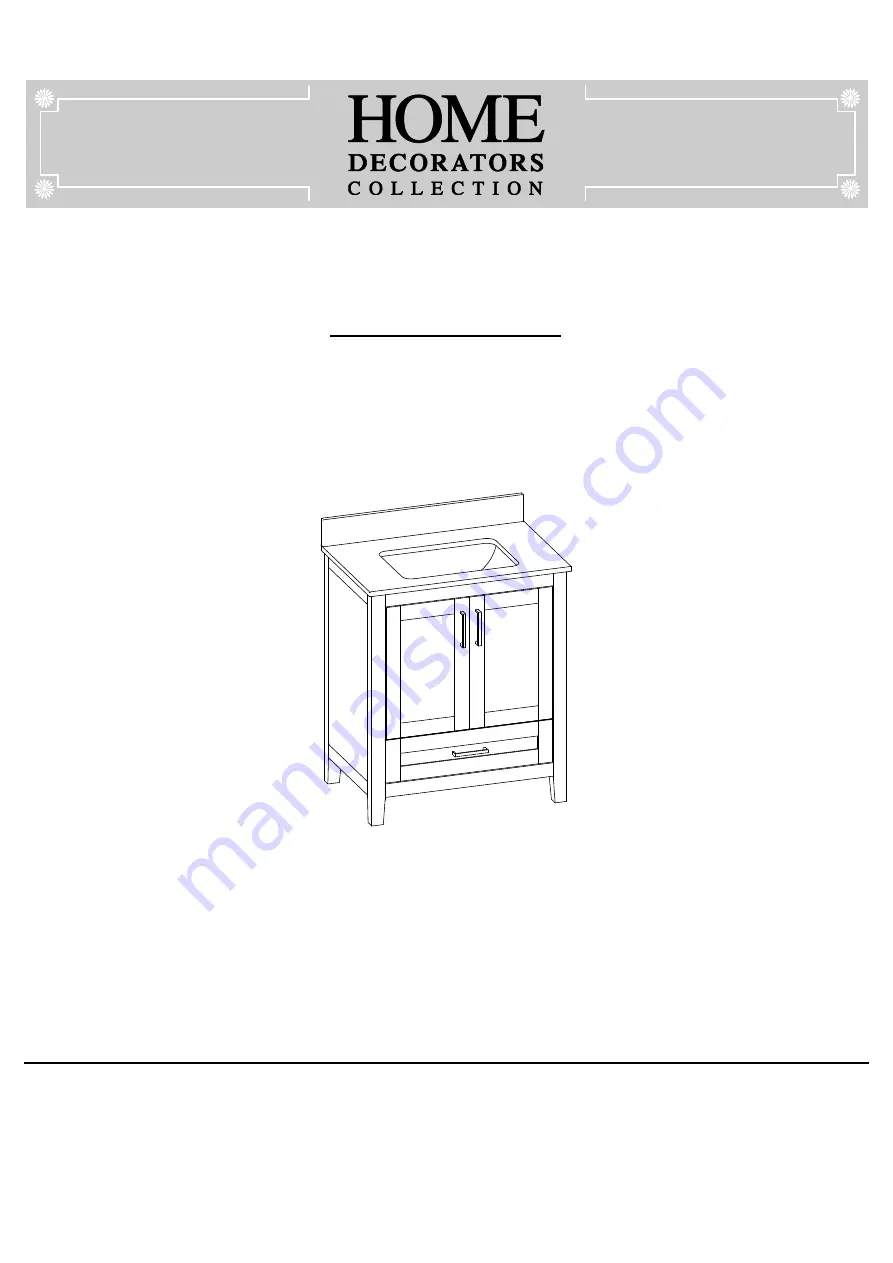 Home Decorators Collection Ellia WSHC30EVDWDG Use And Care Manual Download Page 1