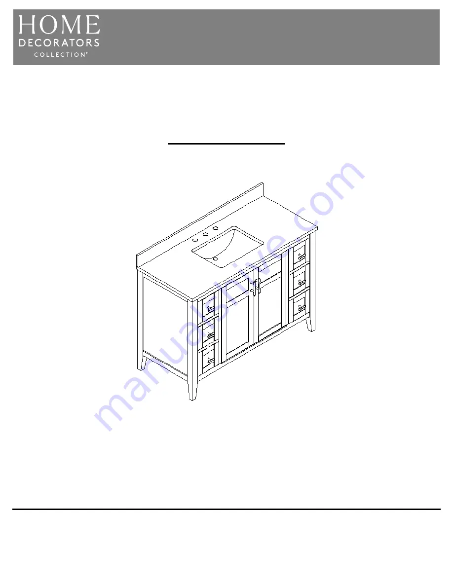 Home Decorators Collection Sturgess 19111-VS49-WT Assembly Instructions Manual Download Page 1