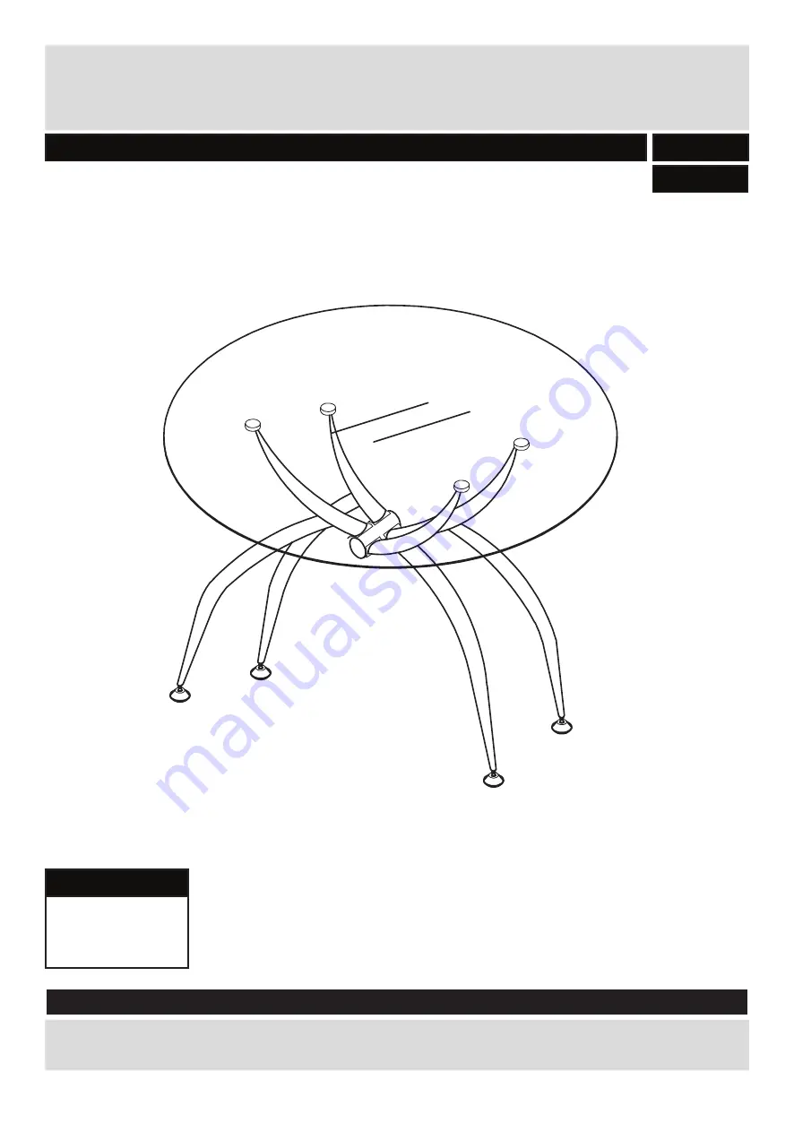 HOME RETAIL GROUP EYDON GLASS TABLE Assembly Instructions Manual Download Page 5