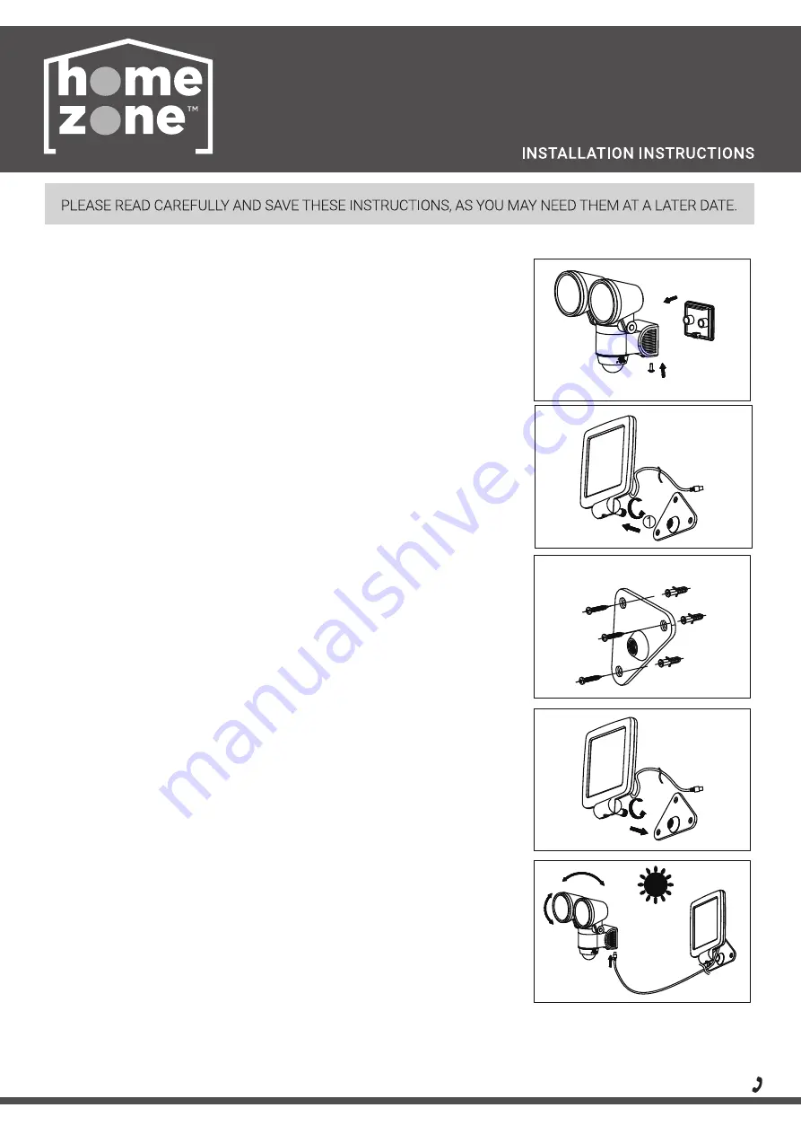 Home Zone Security ELI0980G Скачать руководство пользователя страница 3